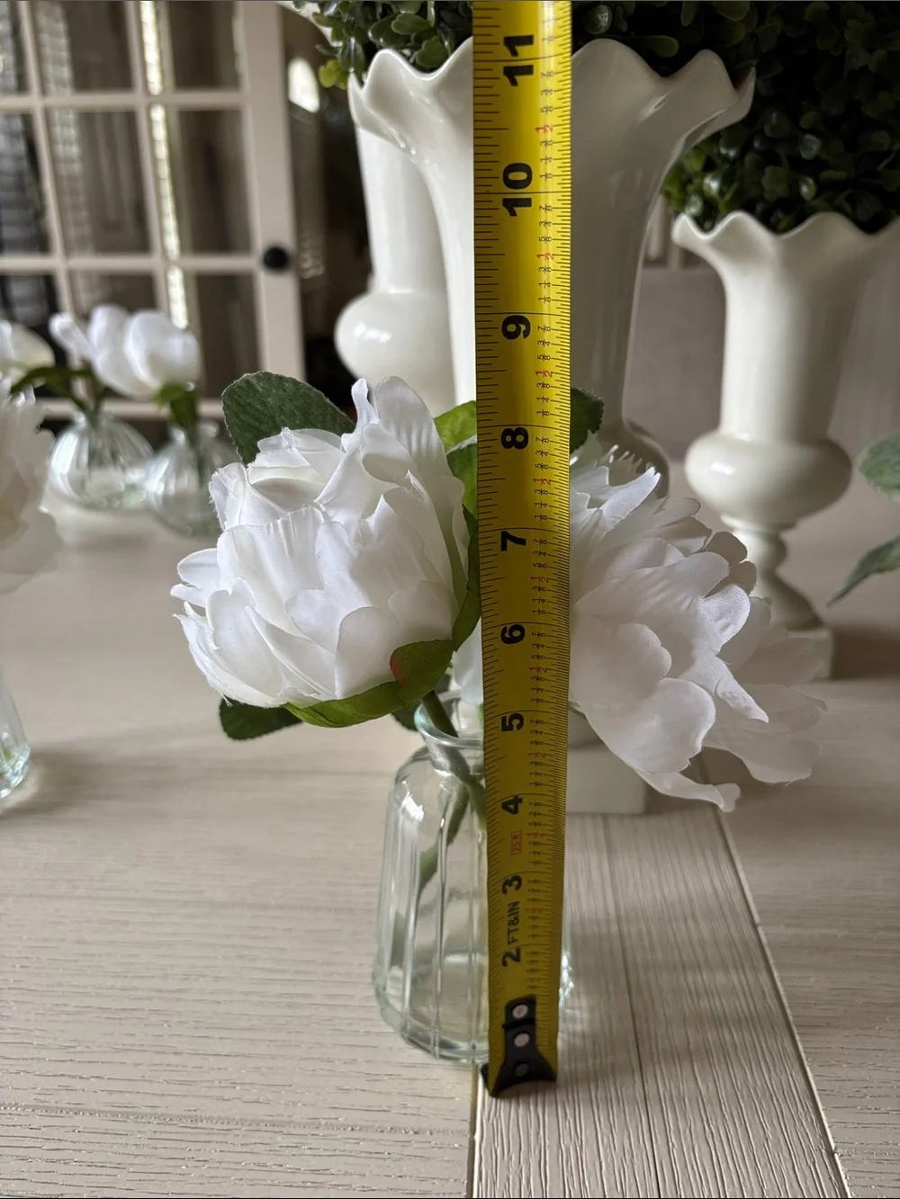 Vase with faux flowers NWOT